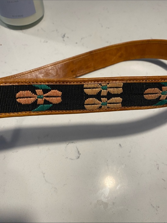 Accessories - Vintage Brown belt. Sewn in accents. Unique Fits S/M